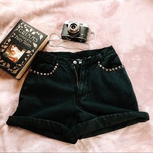 Good Fellows Black High Waisted Shorts